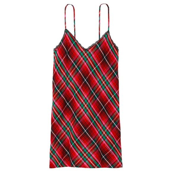 Victorias Secret flannel v neck nighty - Picture 1 of 3